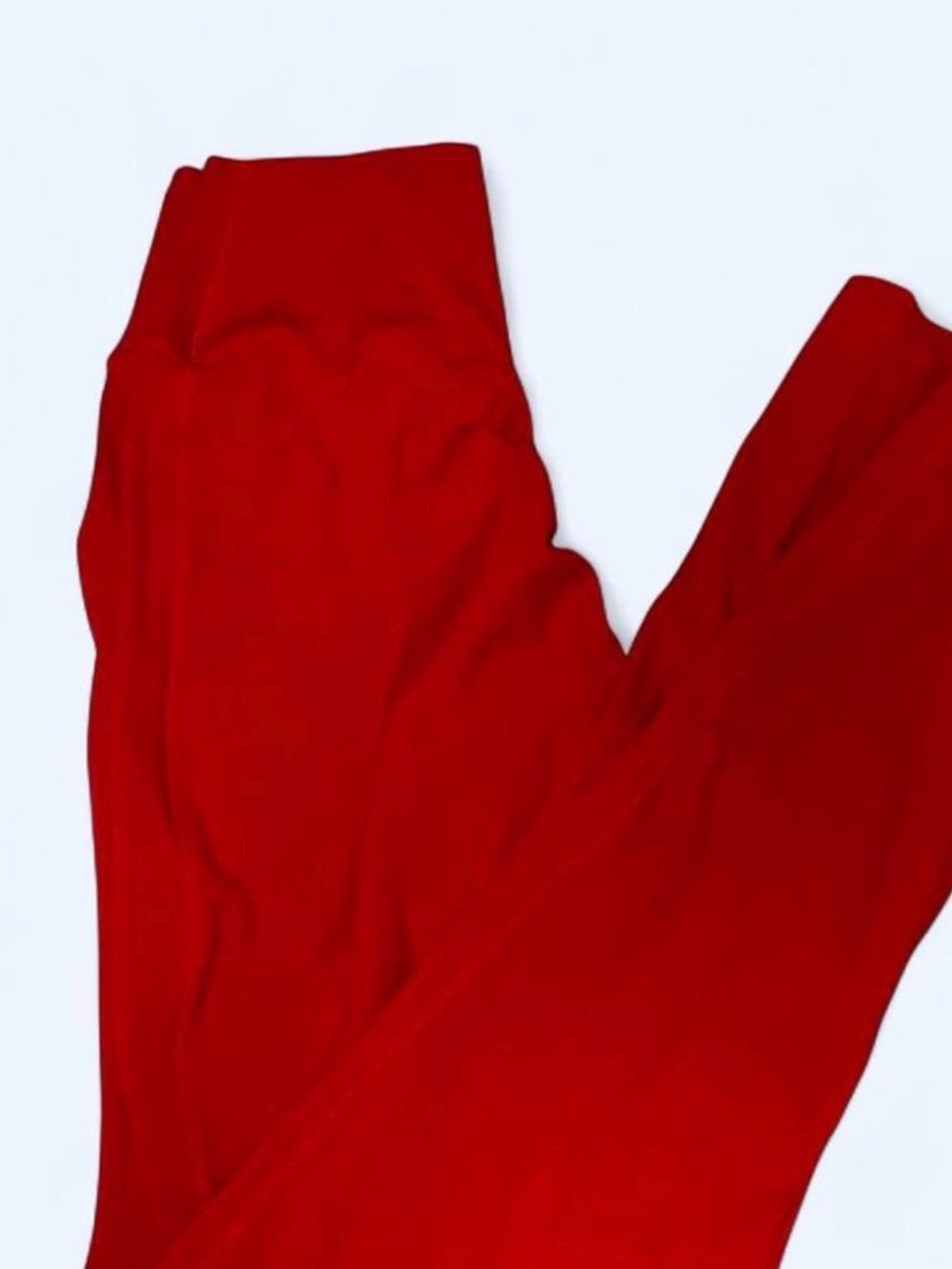 Red Women's Leggings - Sleek Everyday Leggings - Picture 2 of 3